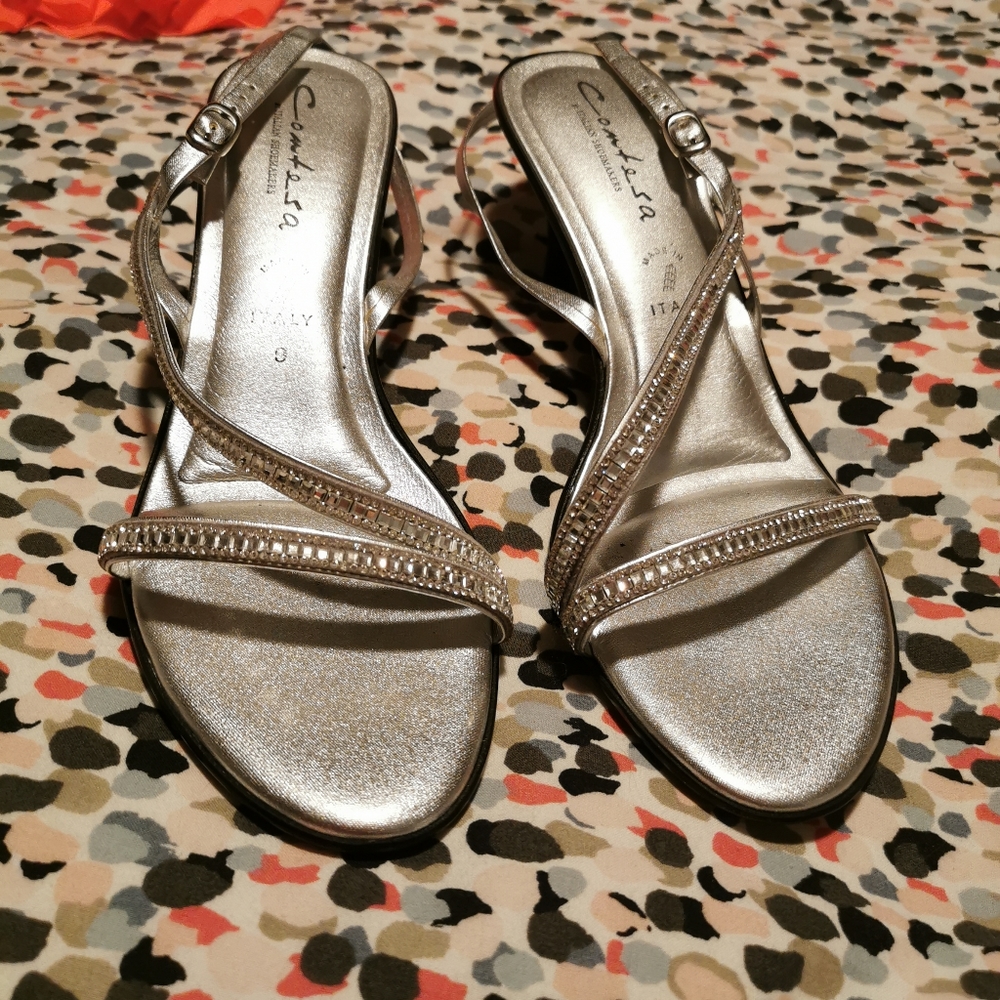 Womens Crystal Strap Heels